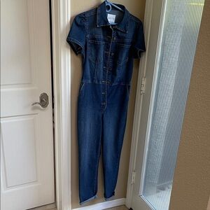 Celebrity Pink Denim Jumpsuit - Blue